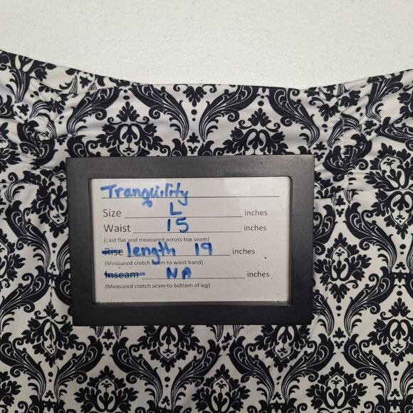 Tranquility Colorado Clothing Skirt Black White Womens Large Pull On Soft - Picture 5 of 6